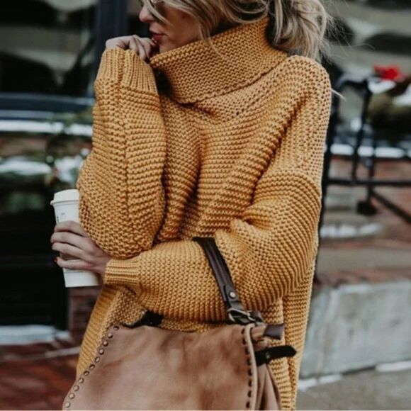 New Turtleneck Chunky Sweater - Picture 1 of 6
